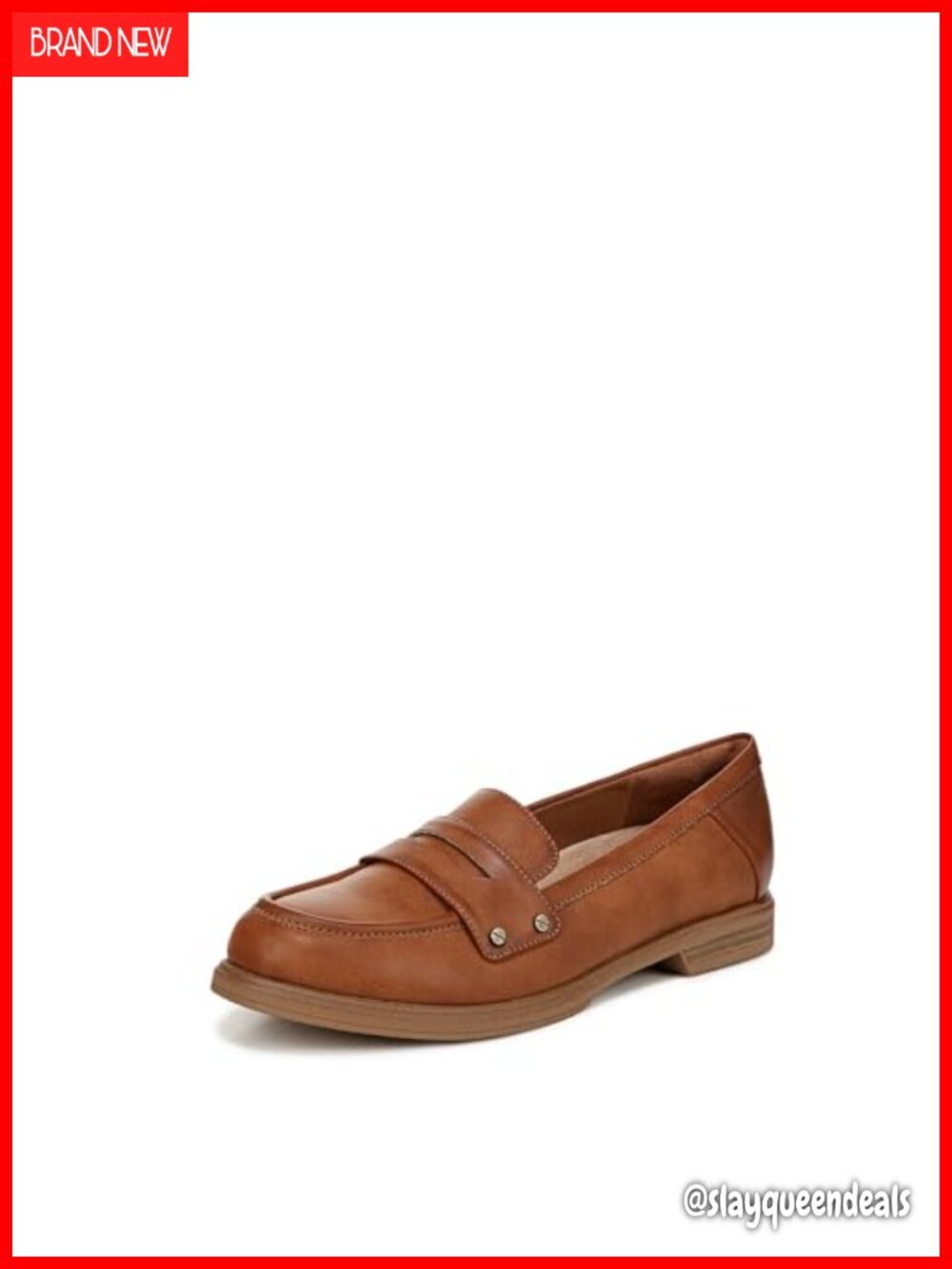 Womens Hello Loafer Penny Slip On Faux Leather Comfort Casual Shoe